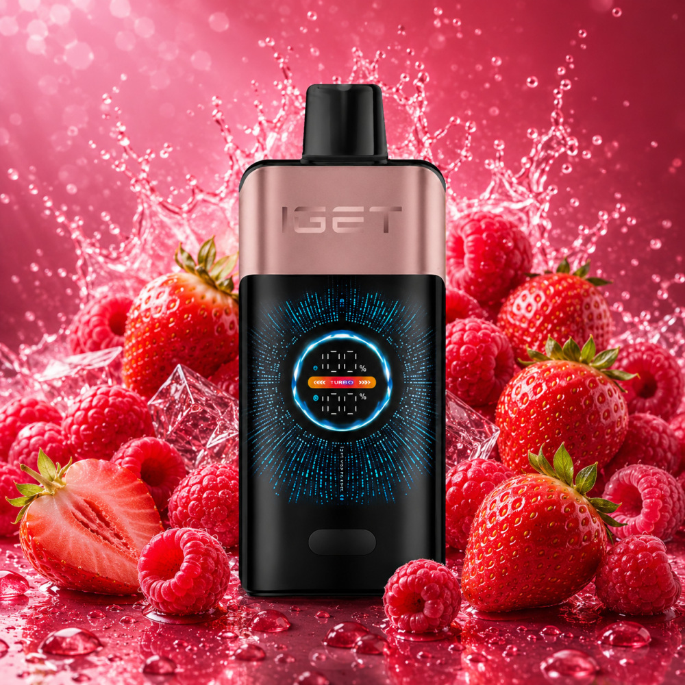 Strawberry Raspberry IGET ONE 12000 Puffs vape Australia