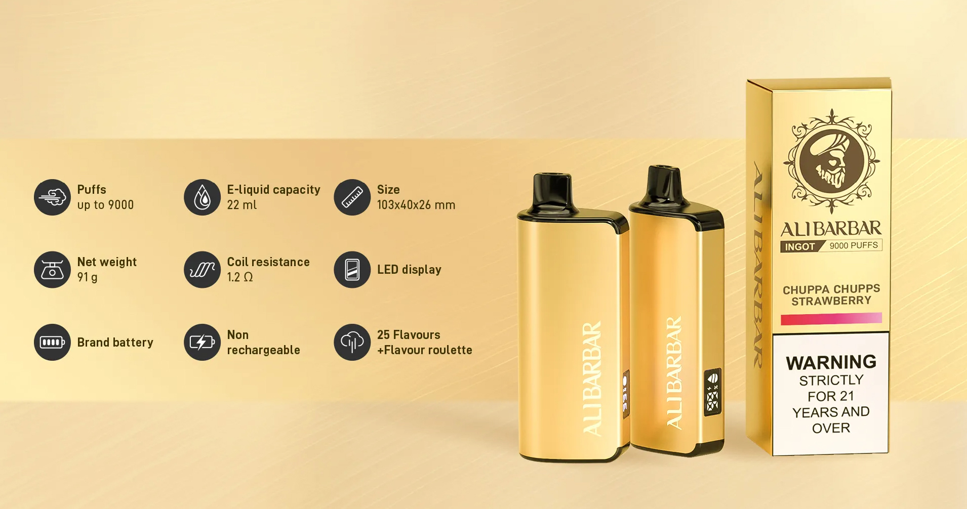 ALIBARBAR Ingot 9000 Puffs Packaging Device Overview Australia