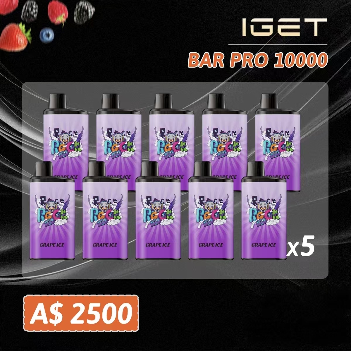 Strawberry Watermelon Ice IGET Bar Pro 10000 Puffs vape Australia