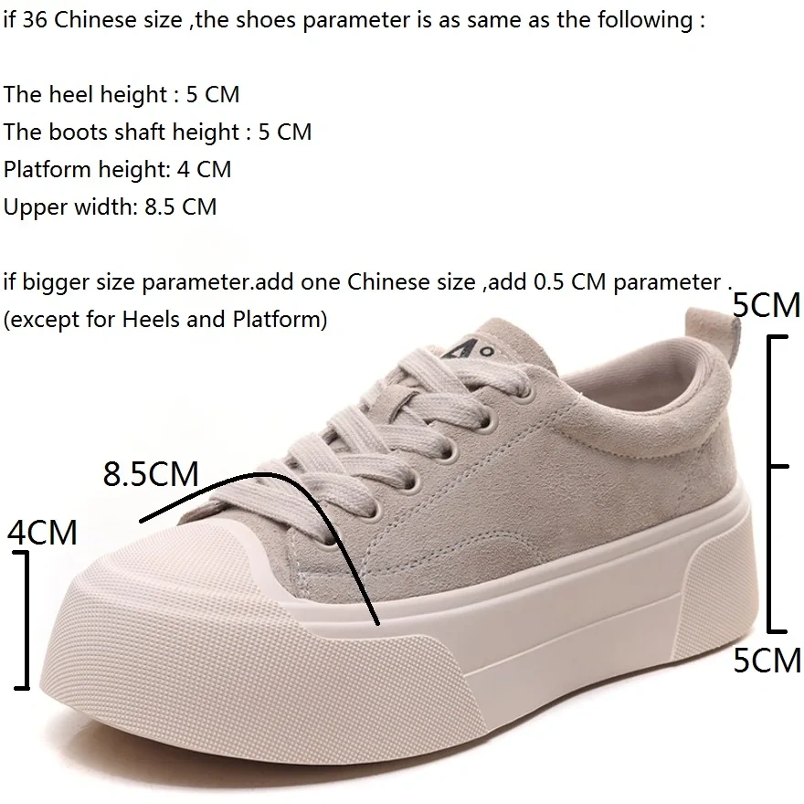 Women's Genuine Leather Lace-Up Shoes 5 CM Thick Sole Vintage Round Toe Platform Casual Slip-Resistant Derby Shoes 50728