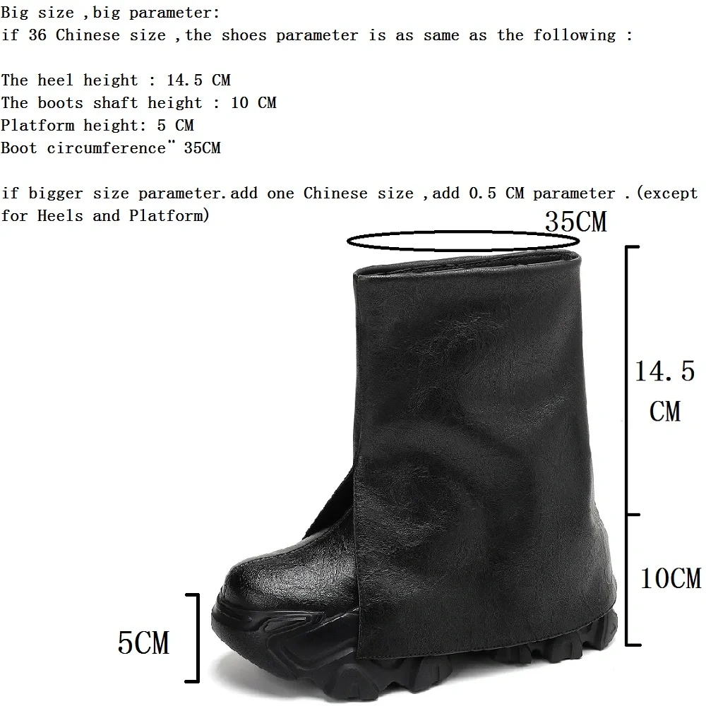 10CM Genuine Leather Black Invisible Height Increasing Women's Autumn Winter Concise Platform Casual Versatile Ankle Boots 50923