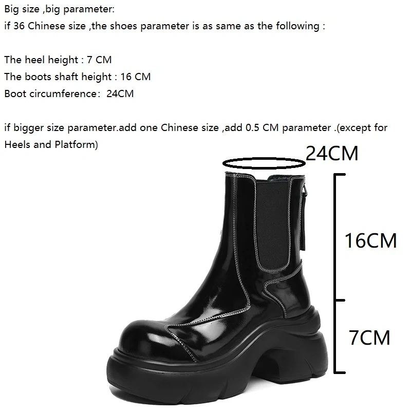 7CM Square Heel Genuine Leather Round Toe Platform Back Zipper Retro Concise 2025 Autumn Winter New Women's Ankle Boots 51030