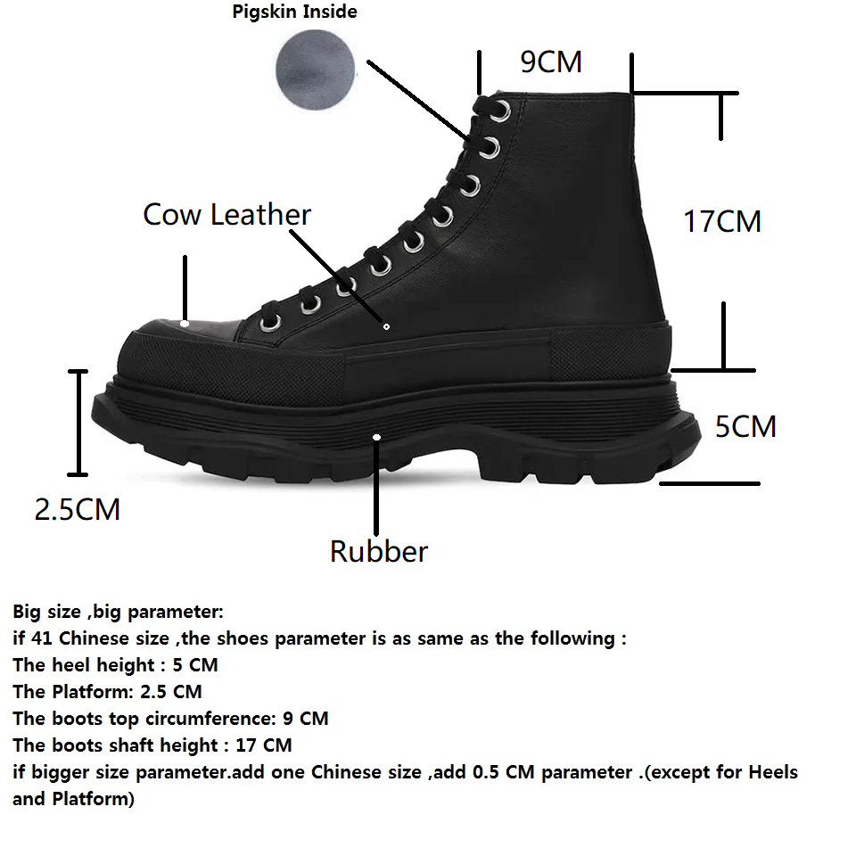 Spring Autumn New British Style Leisure Chunky Bottom Platform Sewing Cross-tied Genuine Leather Men High Top Motorcycle Boots 60123