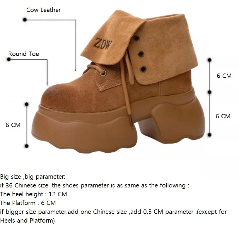 Spring Autumn New Retro Slim Height Increasing Platform Lace-Up Genuine Leather Women Ankle Short Equestrian Boots Sneakers 2409