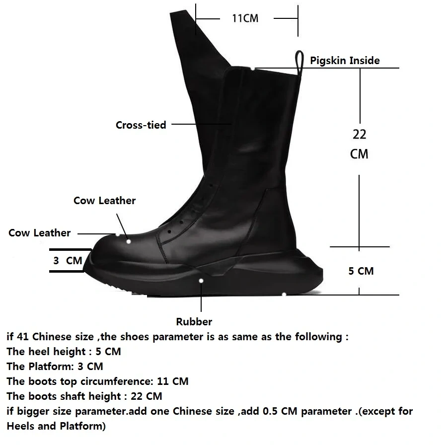 Spring Autumn New Retro Chunky Bottom Platform Genuine Leather Men Luxury Famous Design Half Riding Equestrian Boots 2309