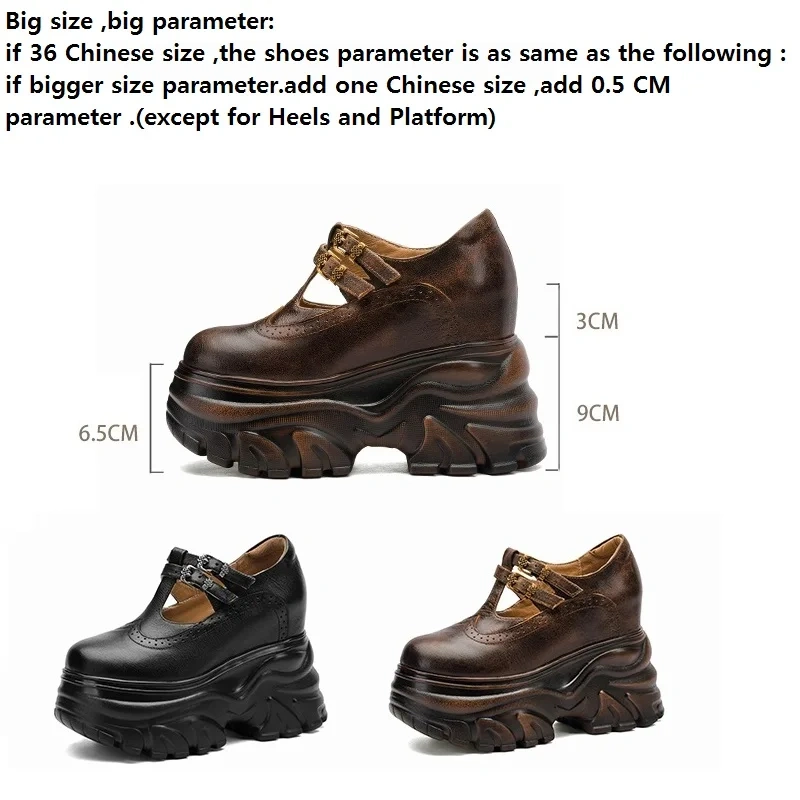 Spring Autmun New Retro Style Slim Height Increasing Platform Wedges Shallow Buckle Strap Genuine Leather Women Loafers Shoes