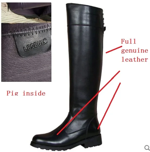 Spring Autumn Men Genuine Leather Mesh Inside High Equestrian Boots Winter Male Plush Long Botas Knight Boots 191125
