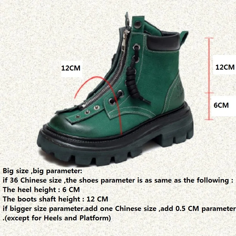 Spring Autumn New Retro Chunky Bottom Platform Rivet Cross-tied Zipper Genuine Leather Women Ankle High Top Motorcycle Boots