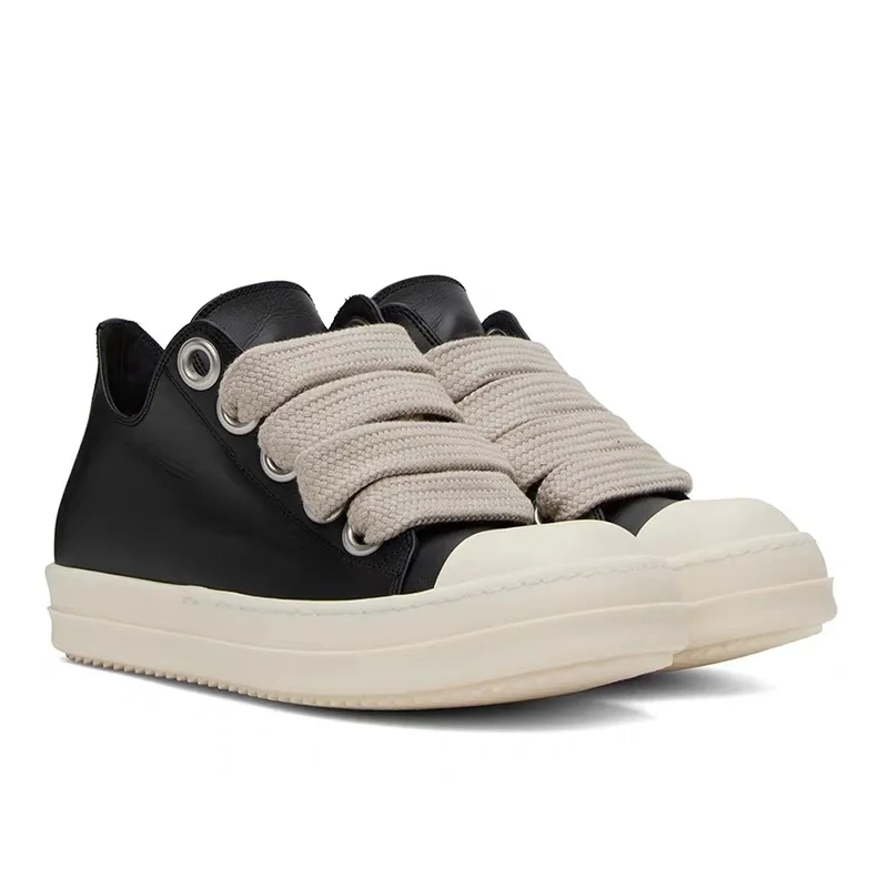 Spring Autumn New British Style Leisure Chunky Bottom Sewing Cross-tied Genuine Leather Men Casual Sneakers Male Board Shoes