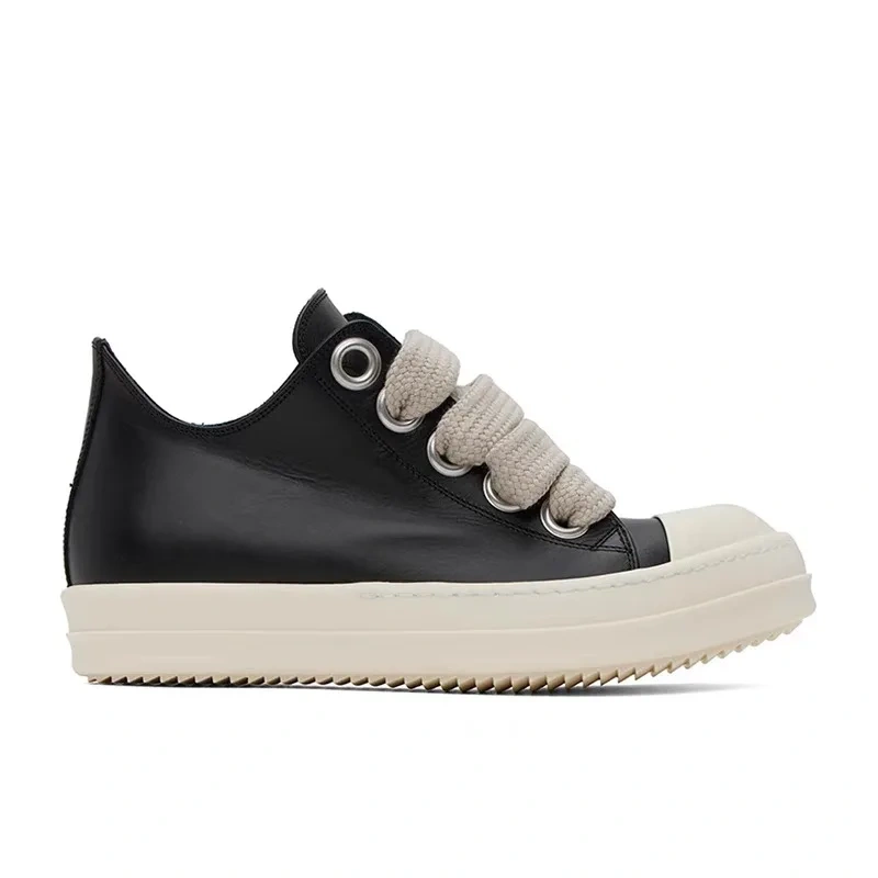 Spring Autumn New British Style Leisure Chunky Bottom Sewing Cross-tied Genuine Leather Men Casual Sneakers Male Board Shoes