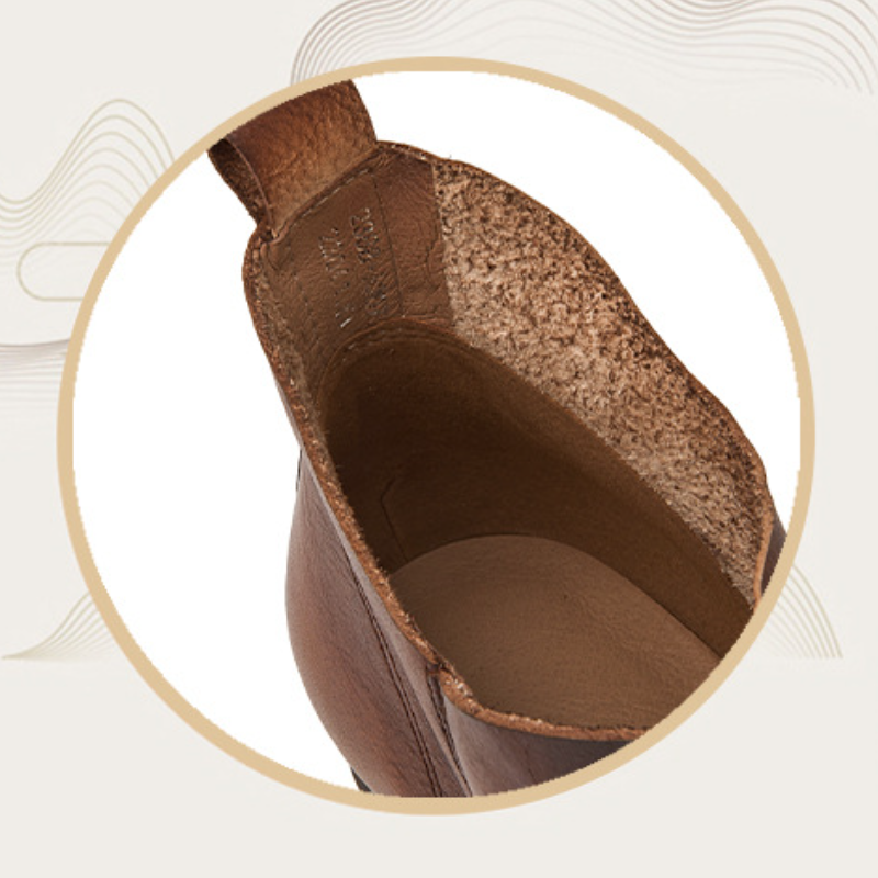 Spring Autumn New National Style Thick Heels Pointed Toe Peacock Slip-On Genuine Leather Women Ankle Short Motorcycle Boots 60128