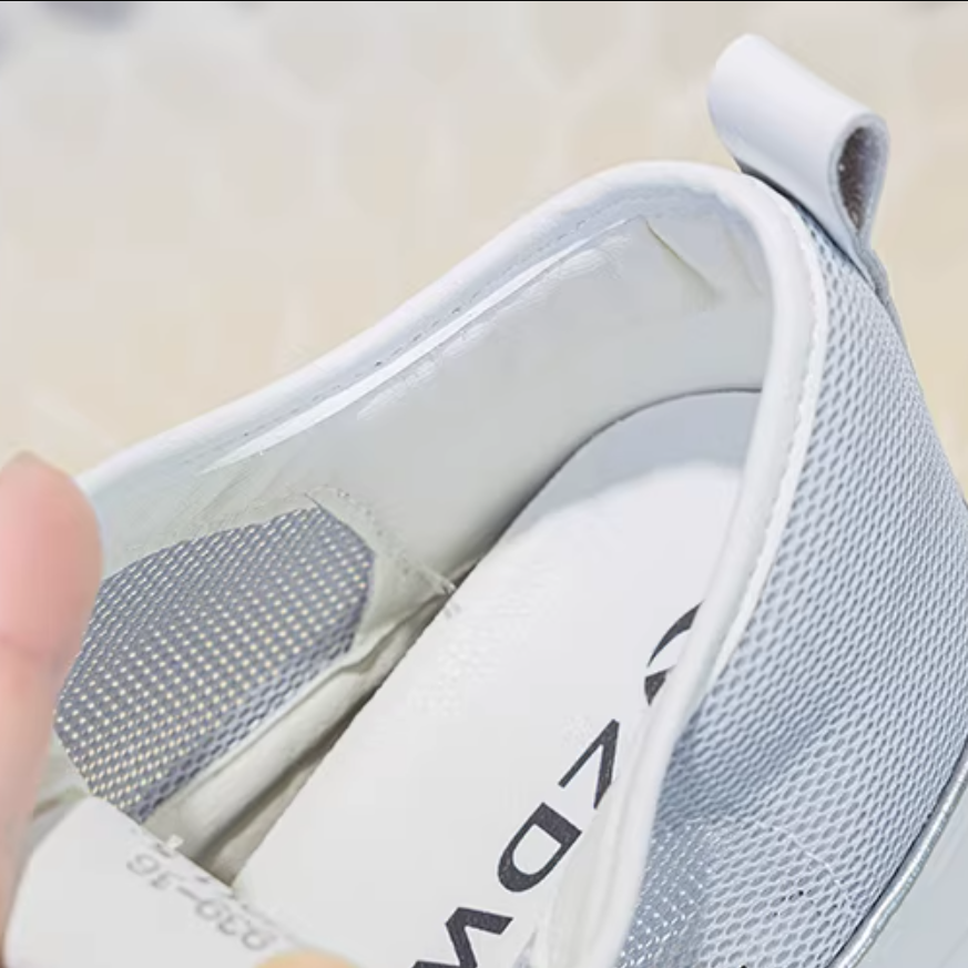 Women's Summer Fashion 12 CM Height Increasing Genuine Leather Mesh Crystals Breathable Sneakers Lace Up Hollow Out Casual Shoes 60128