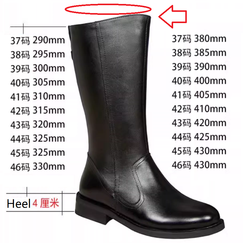 Spring Autumn Genuine Leather Men Knee-High Long Boots Zipper Sewing Winter Short Plush Warm Male Knight Equestrian Boots 60211