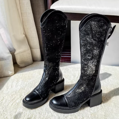 Black Genuine Leather