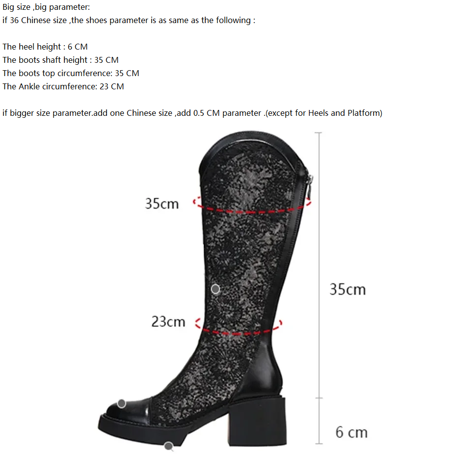 Summer New Fashion Thick High Heels Square Toe Cut-outs Mesh Embroidery Genuine Leather Women Knee-High Long Modern Boots 2302