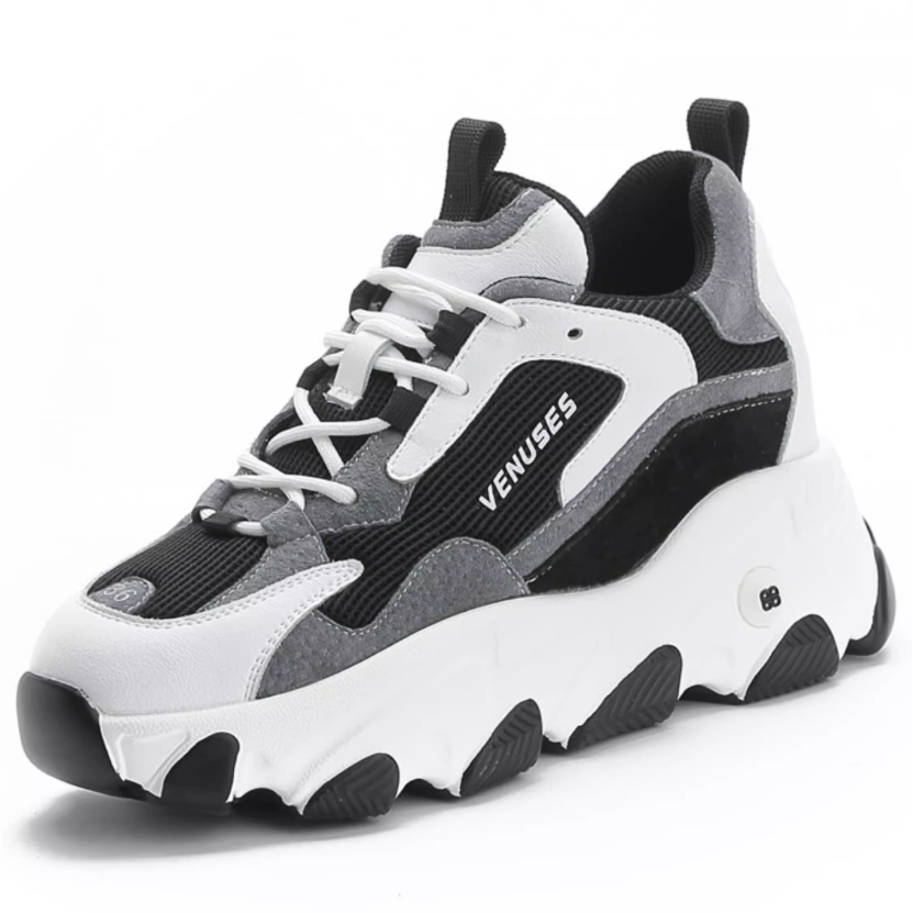 Summer Spring Autumn Breathable Women Round Toe Chunky Bottom 8 CM Height Increasing Elevator Sneakers Fashion Winter Short Plush Leisure Shoes 60213