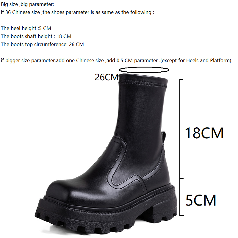 Spring Autumn New British Style Fashion Thick High Heels Square Toe Sewing Platform Patent Leather Women Mid-Calf Modern Boots