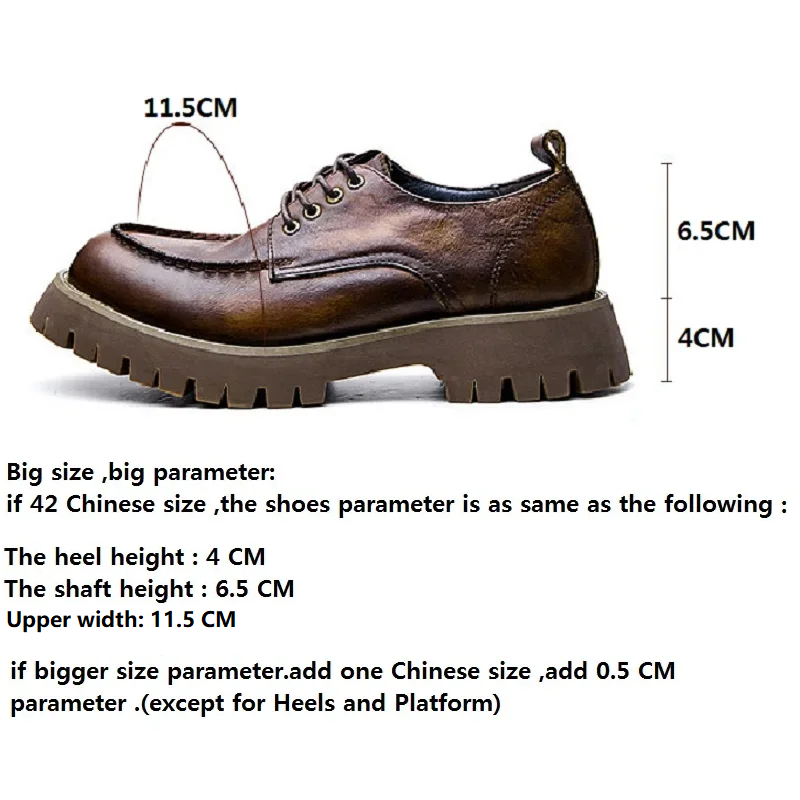 Spring Autumn New British Style Retro Chunky Bottom Platform Sewing Cross-tied Genuine Leather Men Motorcycle Shoes 2312