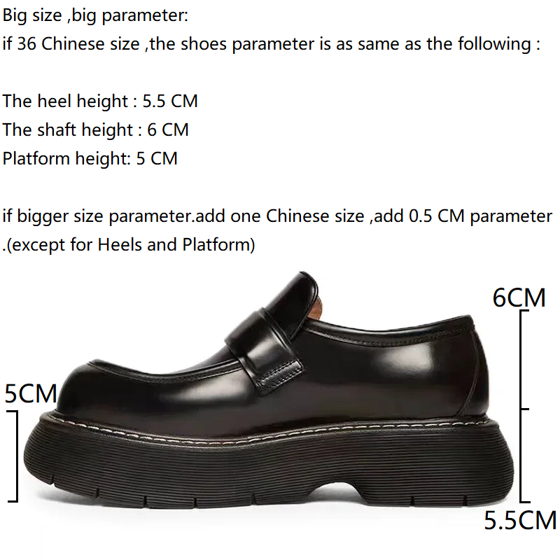 Spring Autumn Men Fashion British Style Chunky Bottom Round Toe Loafers New Arrival Genuine Leather Shallow Mouth Shoes  60226