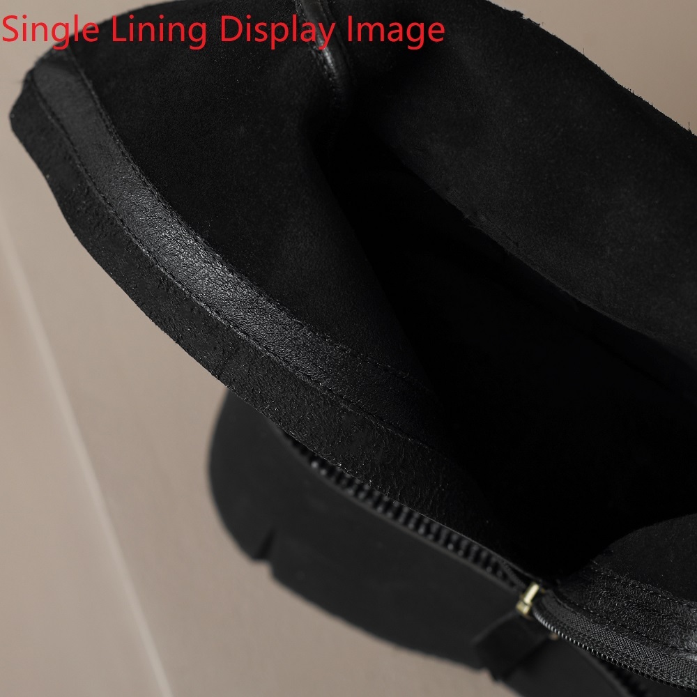 Spring Autumn New Punk Style 9 CM Super High Heels Platform Belt Buckle Genuine Leather Women Mid-Calf Half Modern Boots Winter Plush 60227