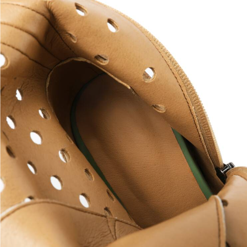 Summer New Slim Platform Peep Toe Wedges Cut Out Cross Tied Mixed Colors Back Zipper Genuine Leather Women Ankle Short Gladiator Boots 60304