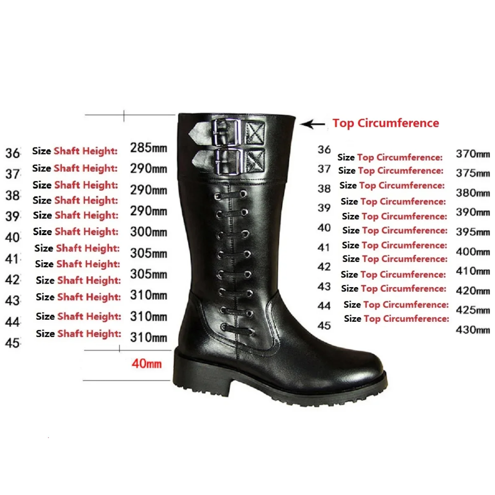 Men Genuine Leather Metal Buckle Mesh Inside High Equestrian Boots Motorcycle Boots Male Plush Inside Long Boots 60305