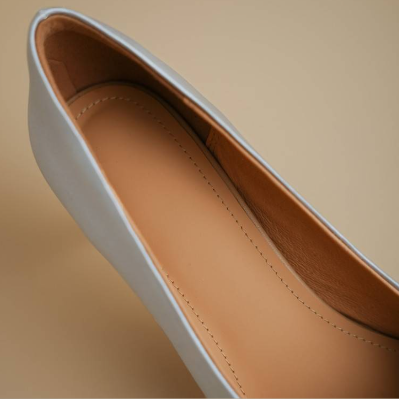 Women's Spring Summer Slim 6.5 CM High Heels Pointed Toe Shallow Mouth Plus Size 42 43 Stiletto Silk Embroidery Slip On Graceful Shoes 50621