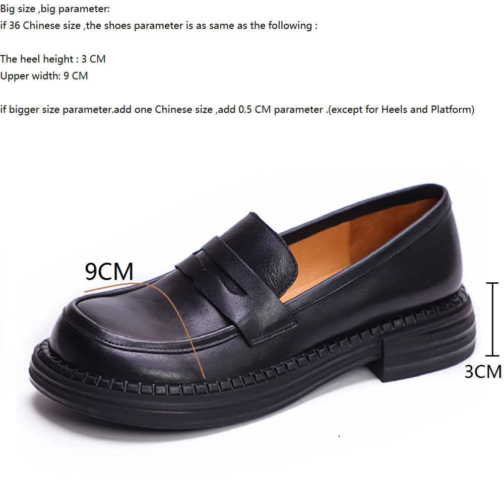Women Spring Autumn New Slim 3 CM Square Heel Slip On British Style Solid Color Round Toe Comfort Flats Retro Casual Loafers Shoes 60313