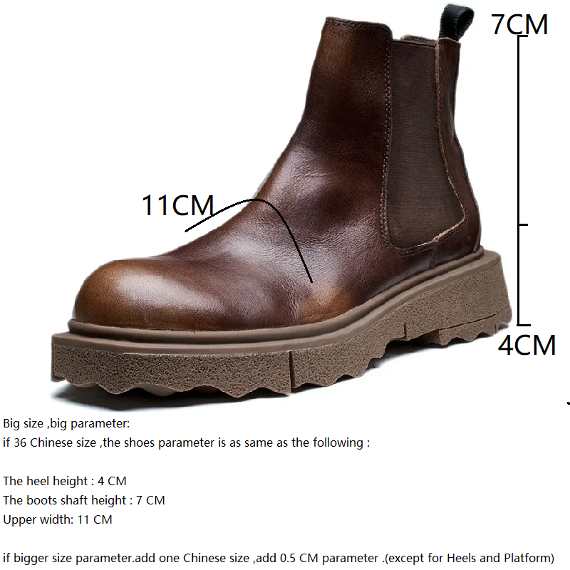 Spring Autumn New British Style Retro Simple Sewing Knight Boots Genuine Leather Men Ankle Winter Plush Short Chelsea Boots 60318