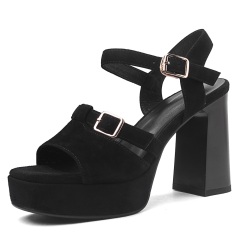 Black Suede Sheepskin