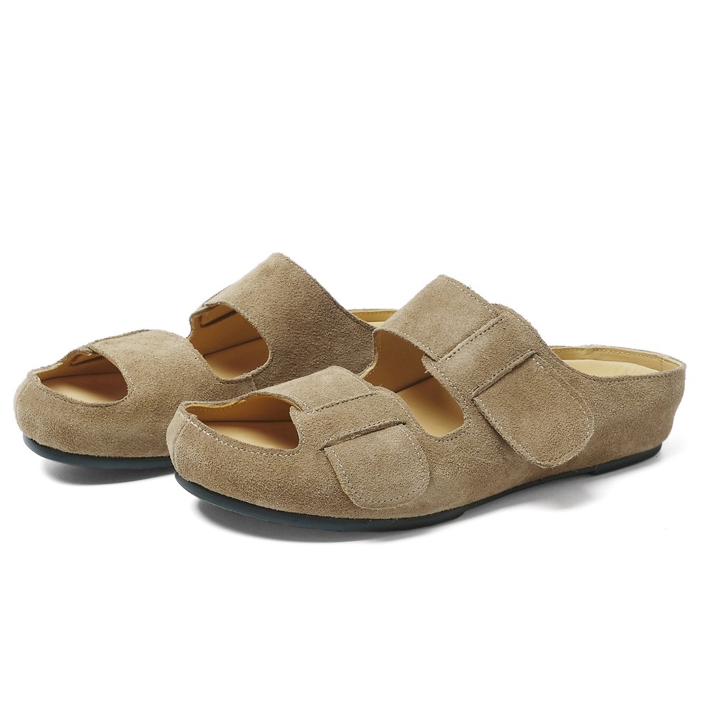 Women's Genuine Leather Solid Color Cut Out Retro Soft Sole Sandals 2.5 CM Thick Sole Casual Vacation Daily Comfortable Shoes 60527