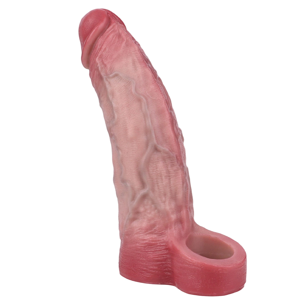 Thutse 7.05" x Girth 3.71" Silicone Realistic Penis Sleeve