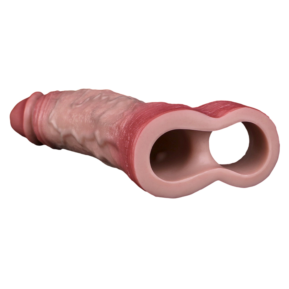 Thutse 7.05" x Girth 3.71" Silicone Realistic Penis Sleeve