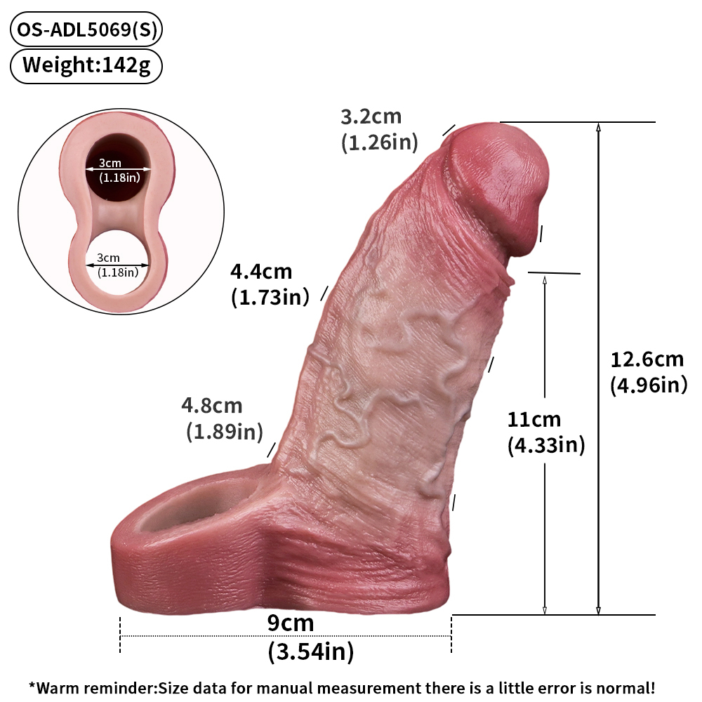 Ramesses 4.96" x Girth 3.71" Silicone Realistic Penis Sleeve