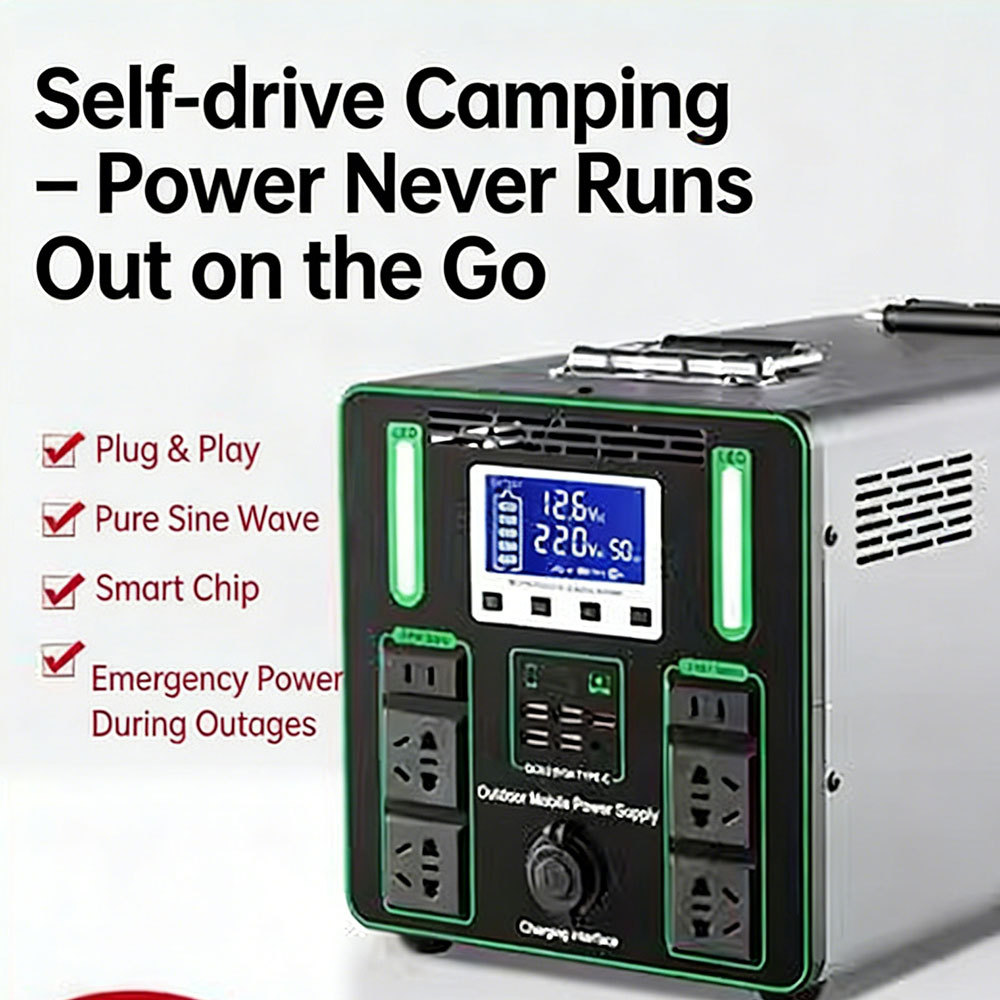2500W Portable Power Station | 2000Wh Battery | Australian 230V | LCD Display & Ergonomic Handle