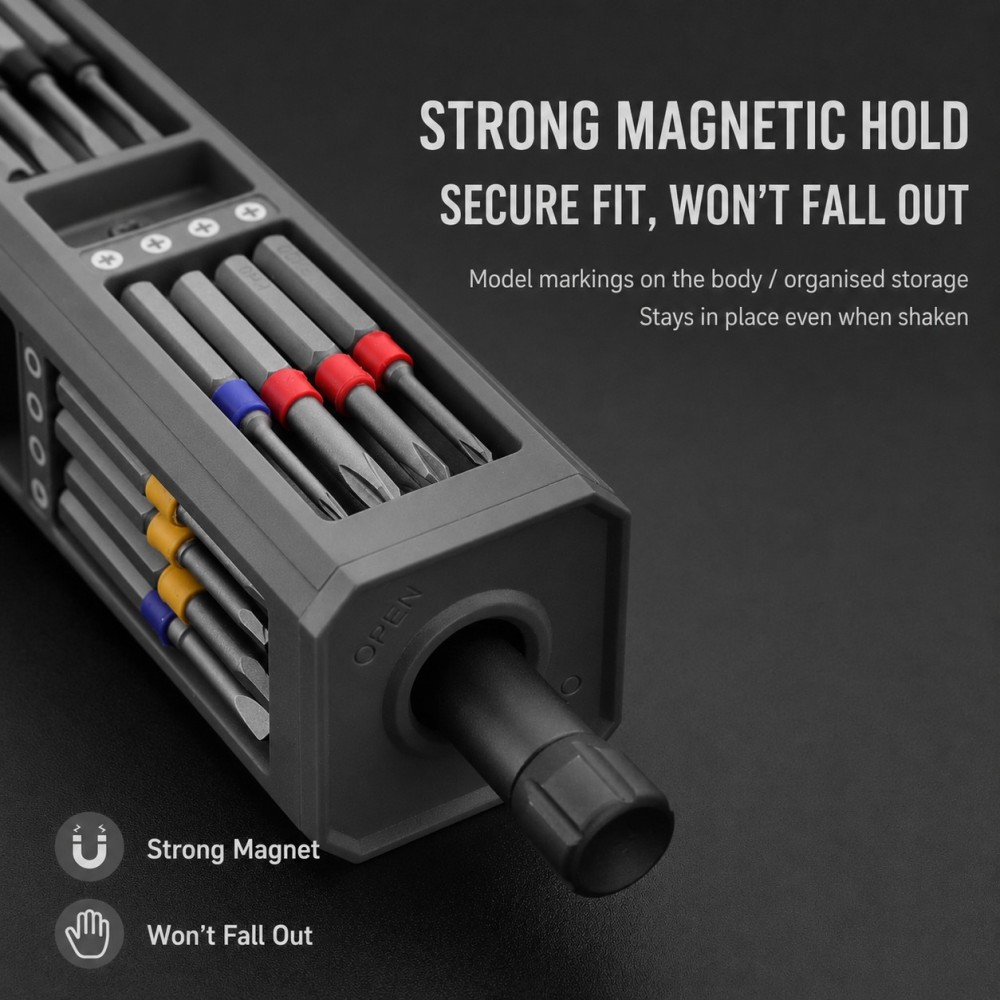 Magnetic Precision Screwdriver Set – Compact Bit Kit for Shed, Tech & Everyday Fixes