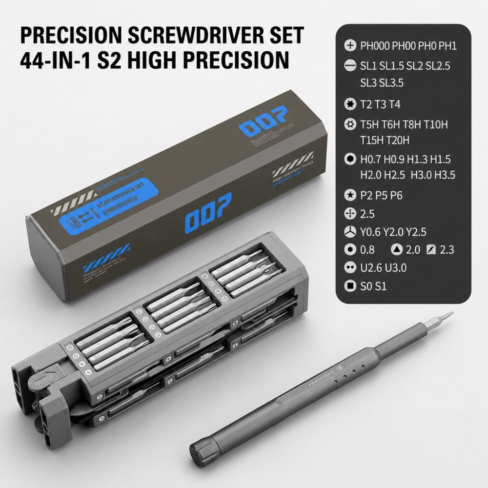 Magnetic Precision Screwdriver Set – Compact Bit Kit for Shed, Tech & Everyday Fixes
