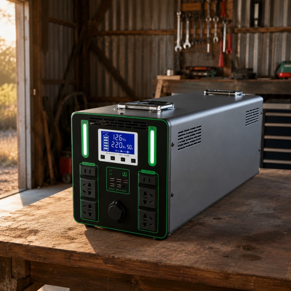 2500W Portable Power Station | 2000Wh Battery | Australian 230V | LCD Display & Ergonomic Handle