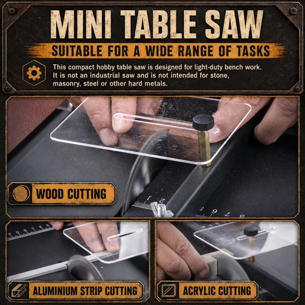 All-in-One Mini Shed Tool – Table Saw, Belt Sander & Polishing Station