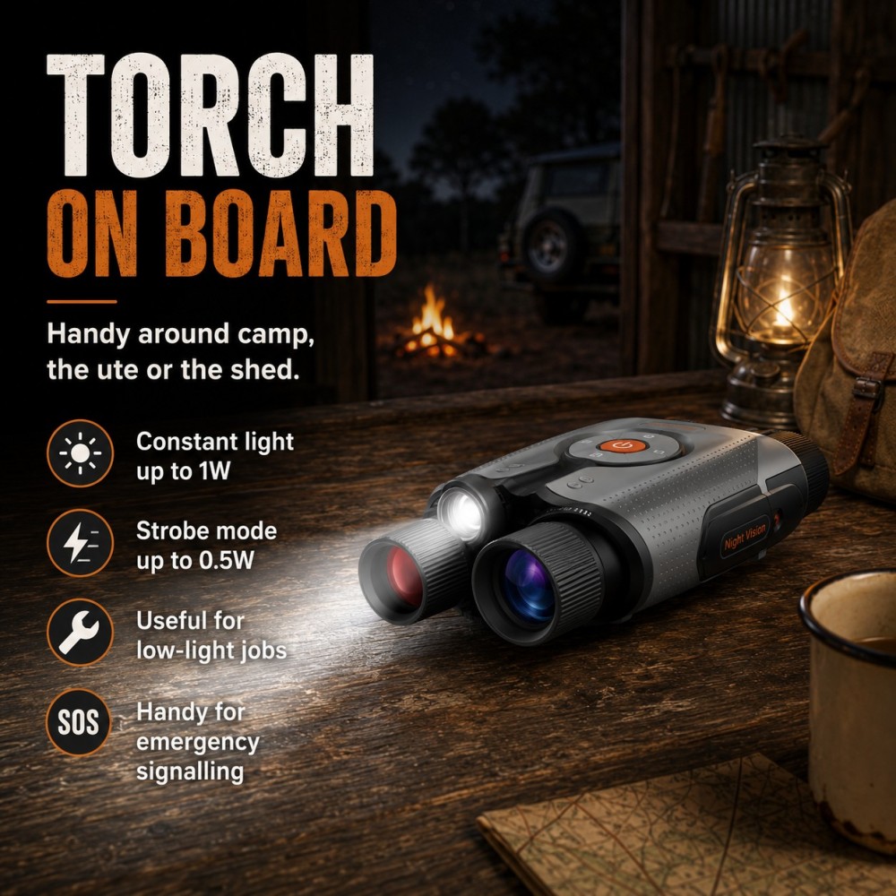 Night Vision Device – 4K Night Vision with 52MP Photo Capture, 3" Screen & 8x Zoom