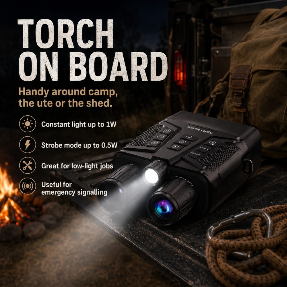 BG01 Night Vision Device – 4K Digital Night Vision with 3" Screen, IR Illumination & 8x Zoom