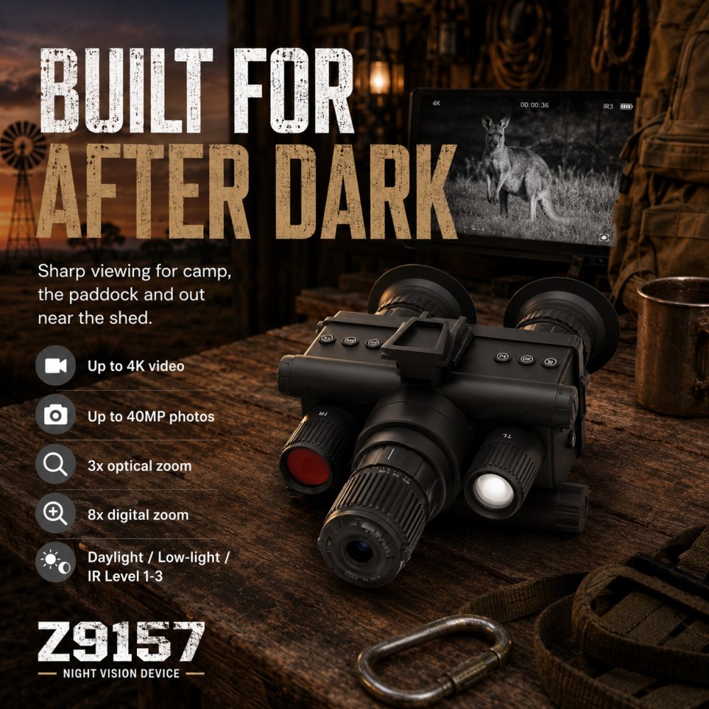 Z9157 Head-Mountable Night Vision Camera – 4K Low-Light Recording with 600m Night Viewing & AMOLED Display