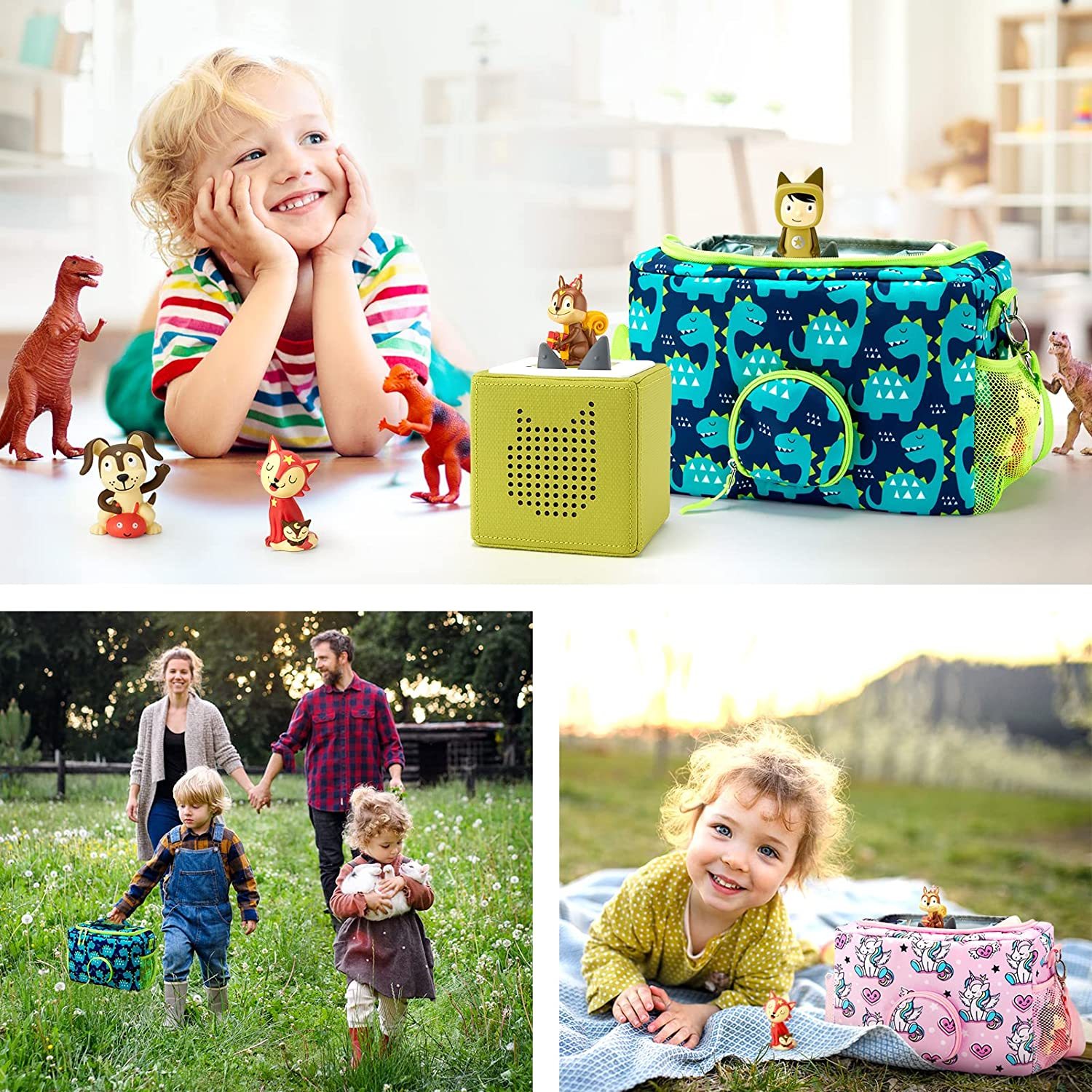 Portable Storage Bag Compatible with Tonies Audio Player Starter Set & Toniebox Figures Characters