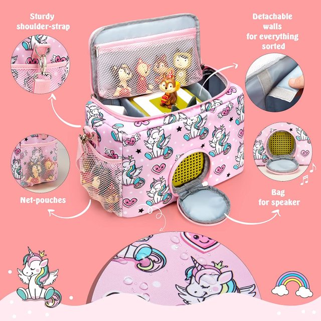 Portable Storage Bag Compatible with Tonies Audio Player Starter Set & Toniebox Figures Characters