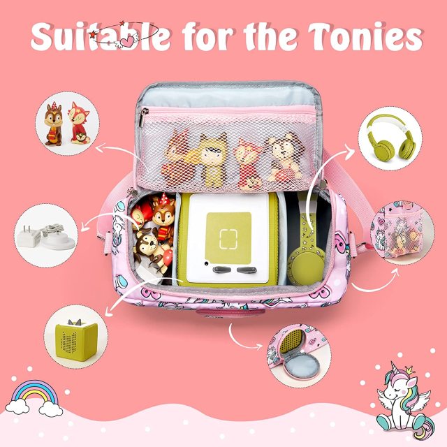 Portable Storage Bag Compatible with Tonies Audio Player Starter Set & Toniebox Figures Characters