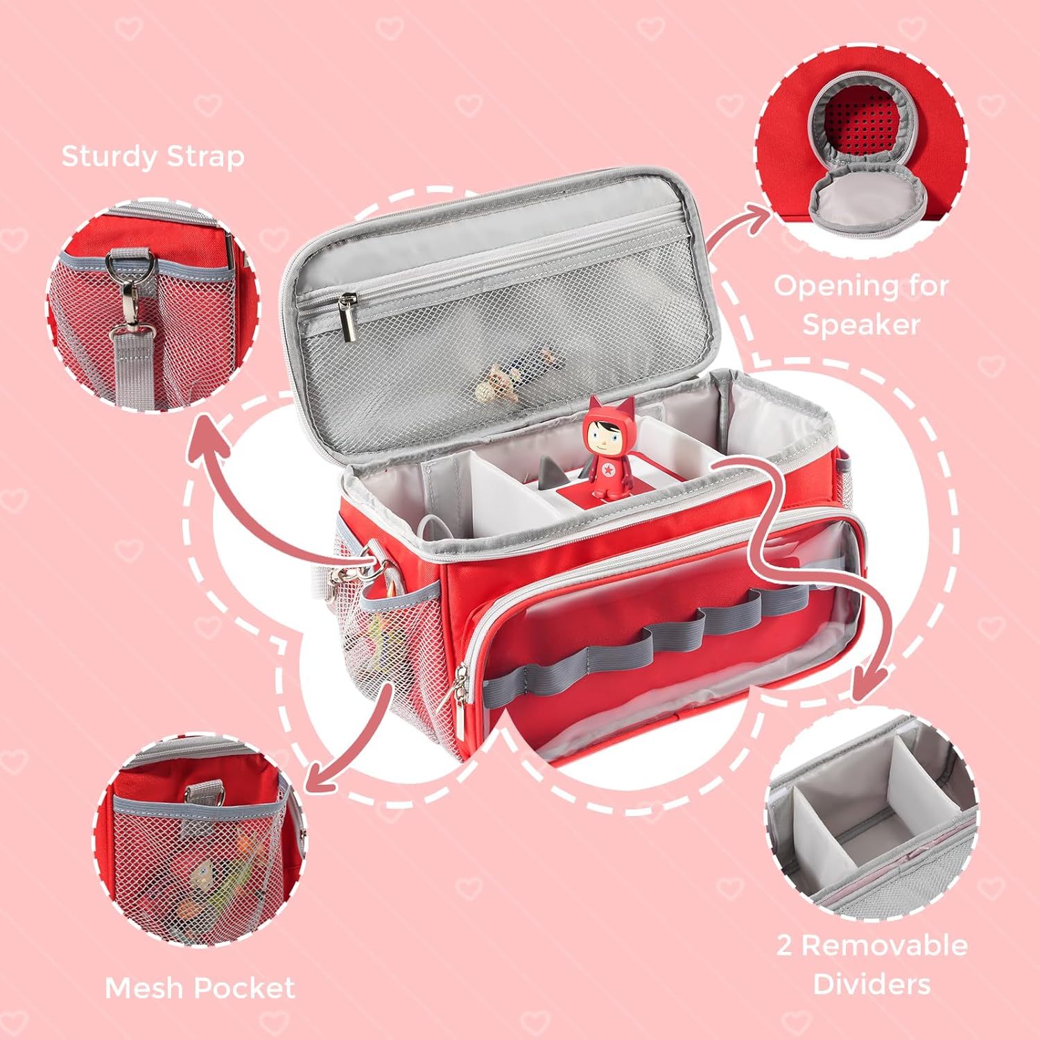 Custom Carrying Bag for Toniebox 2 / 1 Audio Player