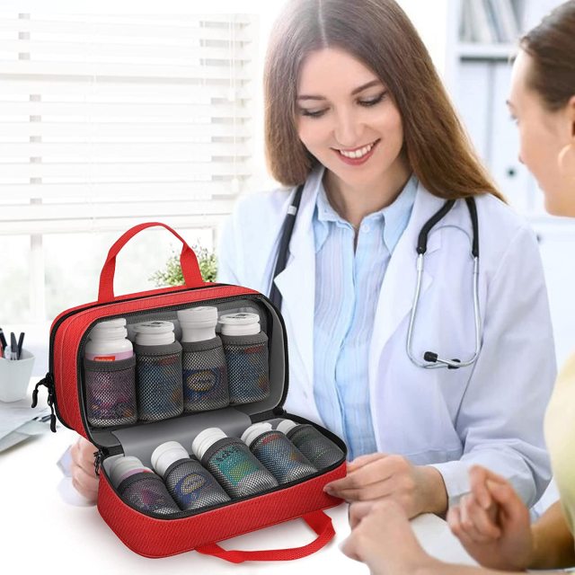 Pill Bottle Organizer Medicine Storage Bag
