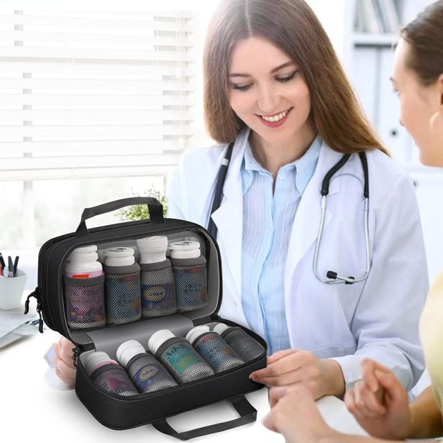 Pill Bottle Organizer Medicine Storage Bag