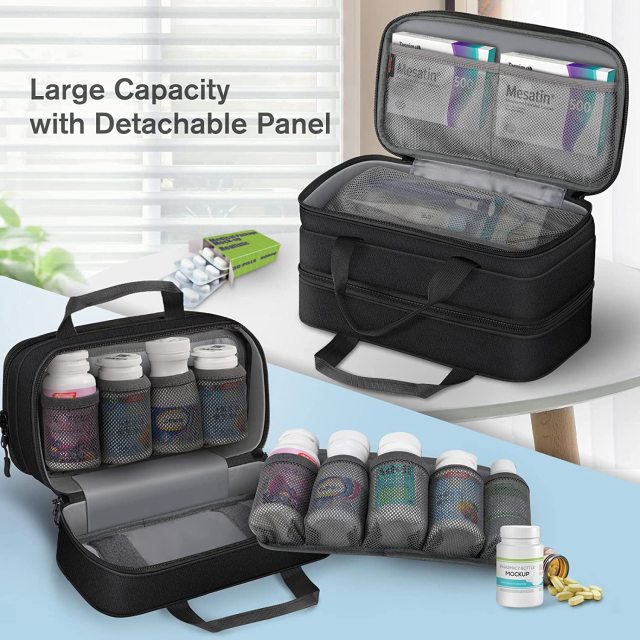 Pill Bottle Organizer Medicine Storage Bag