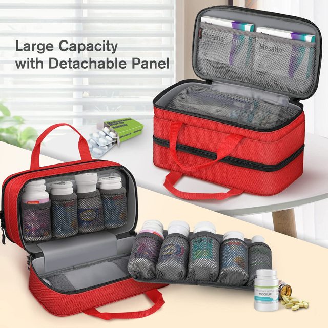 Pill Bottle Organizer Medicine Storage Bag